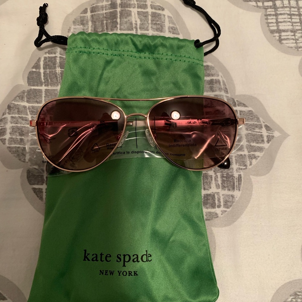 Brand new, Kate Spade rose gold aviator glasses